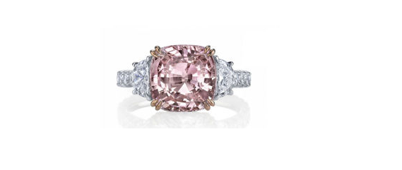 Coloured diamond engagement ring