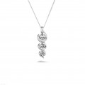 0.85 carat trilogy diamond pendant in platinum