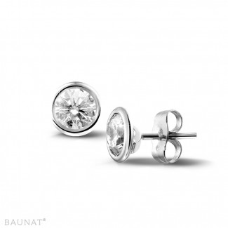 Earrings - 1.00 carat diamond satellite earrings in platinum