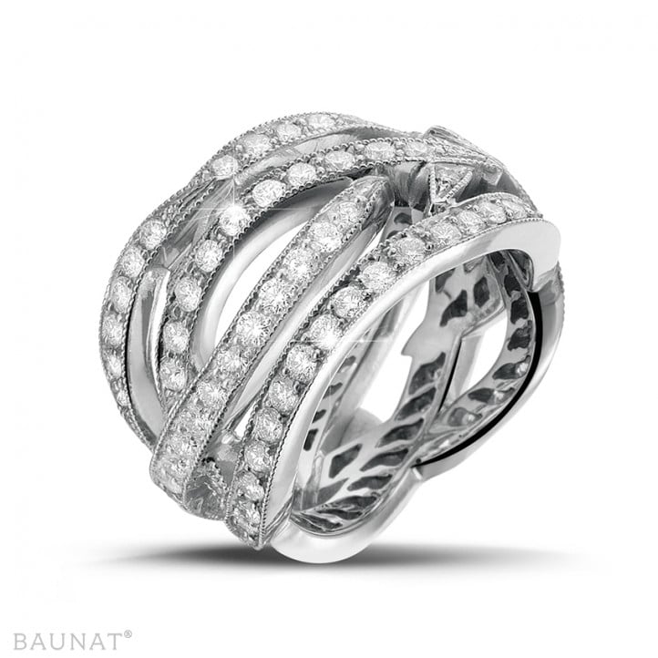 2.50 carat diamond design ring in platinum
