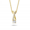 0.50 carat diamonds cross pendant in yellow gold
