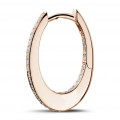 0.22 carat diamond creole earrings in red gold