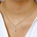 1.00 carat trilogy diamond pendant in yellow gold