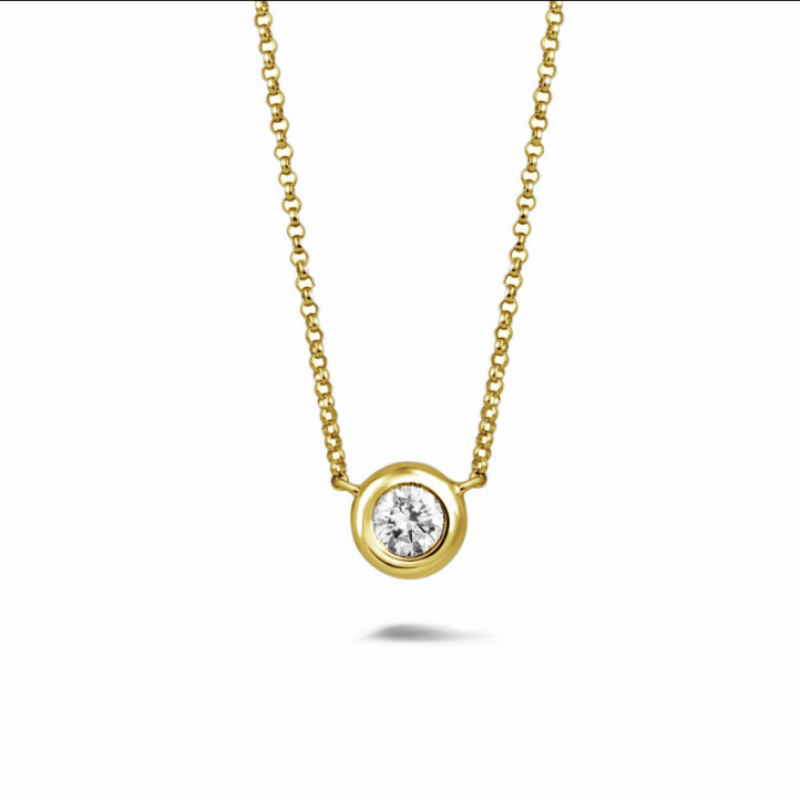 0.70 carat diamond satellite pendant in yellow gold