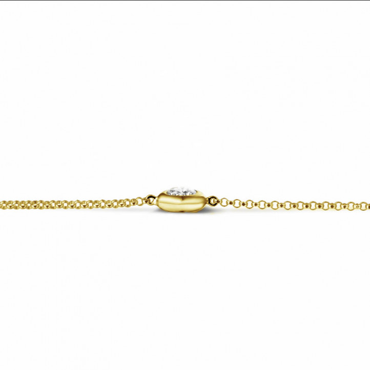 0.30 carat diamond satellite bracelet in yellow gold