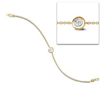0.50 carat diamond satellite bracelet in yellow gold