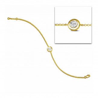 Bracelets - 0.70 carat diamond satellite bracelet in yellow gold