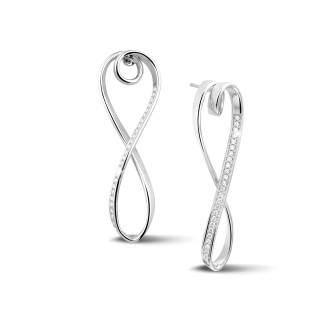 Earrings - 0.50 carat diamond design earrings in white gold