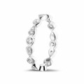 0.50 carat diamond stackable alliance in platinum with pear design