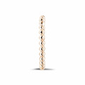 Stackable beaded ring in red gold