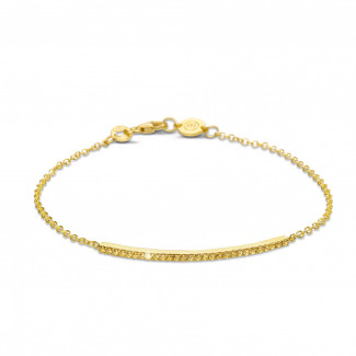 Bracelets - 0.25 carat fine bracelet in yellow gold with yellow diamonds