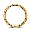 Wedding ring with a slightly domed surface of 6.00 mm in yellow gold with milgrain