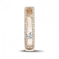 0.25 carat ring in red gold with a floating round diamond