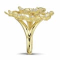 0.30 carat diamond design floral ring in yellow gold
