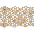 Exclusive BAUNAT stock sale (no 30 day return) - 0.80 carat diamond design floral bracelet in red gold (Available in size 17,5)
