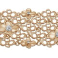 Exclusive BAUNAT stock sale (no 30 day return) - 0.80 carat diamond design floral bracelet in red gold (Available in size 17,5)