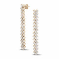 5.80 Ct earrings in red gold with fishtail design