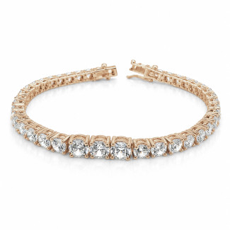 High Jewellery - 7.40 carat diamond gradient bracelet in red gold