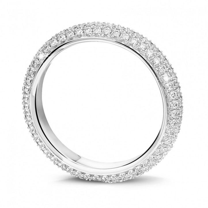 0.85 carat diamond eternity ring (full set) in platinum