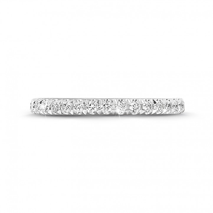 0.55 carat eternity ring (full set) in white gold with round diamonds