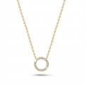 0.12 carat diamond eternity necklace in yellow gold