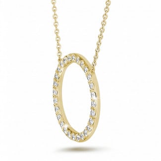 Necklaces - 0.54 carat diamond eternity necklace in yellow gold