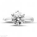 3.00 carat solitaire diamond ring in white gold