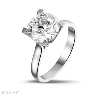Rings - 3.00 carat solitaire diamond ring in white gold