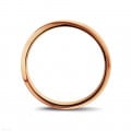 Wedding ring with a domed surface of 4.00 mm in red gold