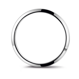 Wedding - Wedding ring with a slightly domed surface of 4.00 mm in platinum
