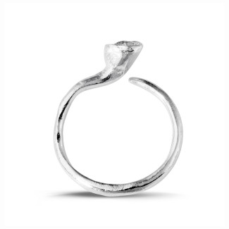 Rings - Exclusive BAUNAT stock sale (no 30 day return) - 0.12 carat diamond design ring in white gold (Available in size 50,52,53,54,55)
