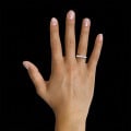 0.15 carat diamond flower ring in white gold
