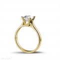 1.25 carat solitaire diamond ring in yellow gold