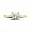 1.50 carat solitaire diamond ring in yellow gold
