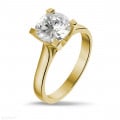 2.00 carat solitaire diamond ring in yellow gold