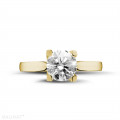 2.00 carat solitaire diamond ring in yellow gold