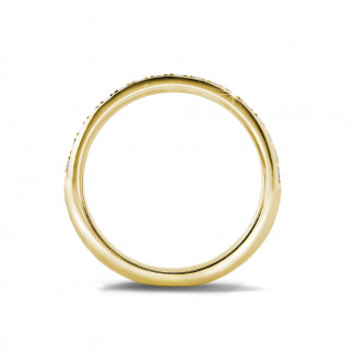 Rings - 0.30 carat diamond eternity ring (half set) in yellow gold