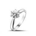 1.25 carat solitaire diamond ring in platinum