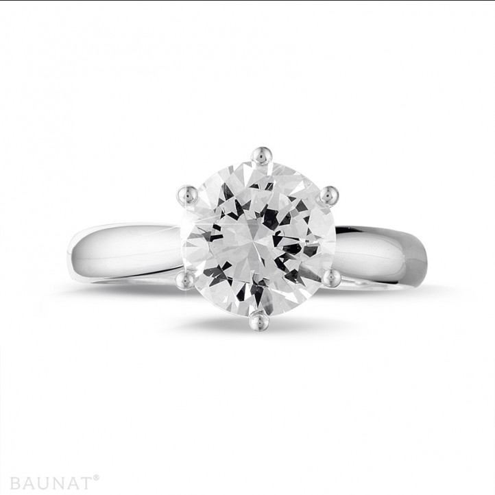 2.50 carat solitaire diamond ring in platinum