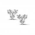 1.20 carat diamond trilogy earrings in white gold