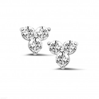 Classics - 1.20 carat diamond trilogy earrings in white gold
