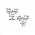 2.00 carat diamond trilogy earrings in white gold