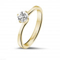 0.50 carat solitaire diamond ring in yellow gold