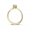 0.50 carat solitaire diamond ring in yellow gold