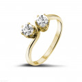 0.50 carat diamond Toi et Moi ring in yellow gold