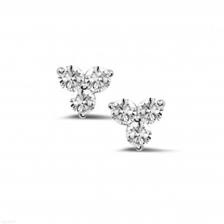 0.60 carat diamond trilogy earrings in platinum