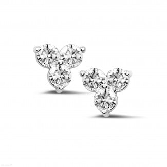 1.20 carat diamond trilogy earrings in platinum