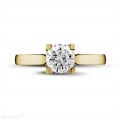 0.90 carat solitaire diamond ring in yellow gold