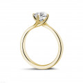 0.90 carat solitaire diamond ring in yellow gold