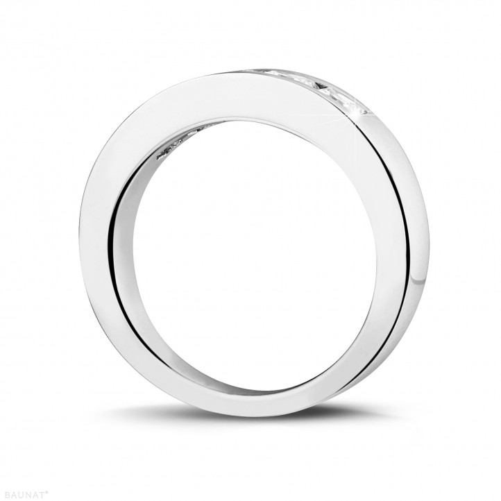 1.35 carat platinum eternity ring with princess diamonds